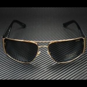 Versace Men Gold and Black Sunglasses
